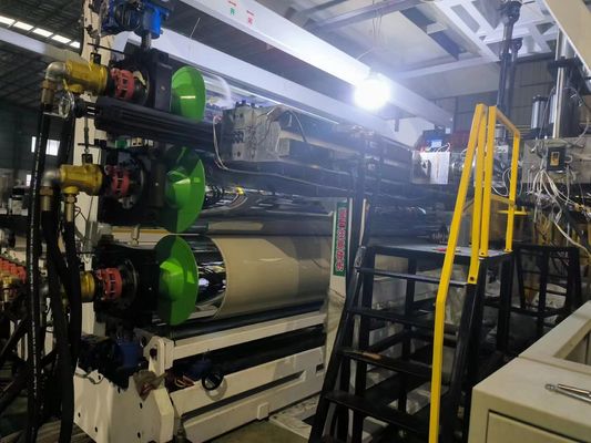 ABB / DELTA Inverter 35 rpm Screw Speed 600-3500 mm wide Plastic PP PE HIPS ABS Sheet Production Line
