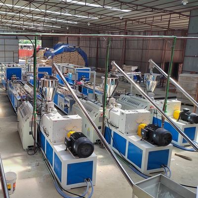 Production PVC Profile Extruder with Nitriding Treatment Screw Processing and AC Motor Main Motor