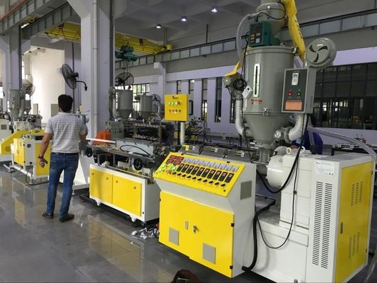 One Feed Plastic Profile Extrusion Machine with Double-screw