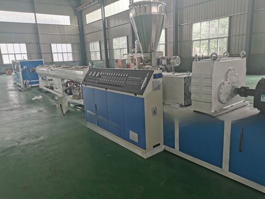 16-630mm PVC Pipe Making Machine with Conical Twin-Screw Extruder and Vacuum Calibration Tank