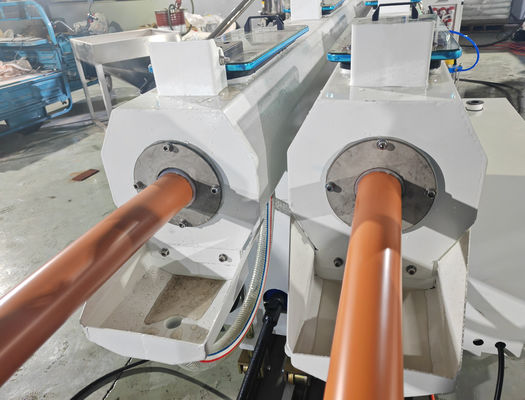 ABB / DELTA / SIEMENS Inverter CHANYUE CPVC UPVC Dual Electric Conduit Pipe Extrusion Line