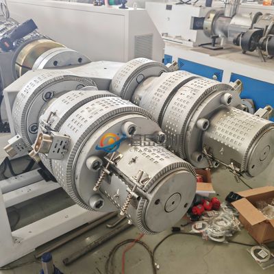 Plastic CPVC UPVC Dual Electrical Conduit Pipe Machine with 40 rpm Screw Speed