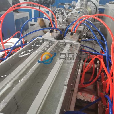 380kg/H UPVC Profile Extrusion Machine 80/156 PVC Window Profile Extrusion Line