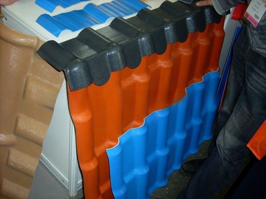 UV Coating Multilayer PVC Roof Tile Line 25m X 2.5m X 2.5m Machine Dimension for Multilayer Roofing Production