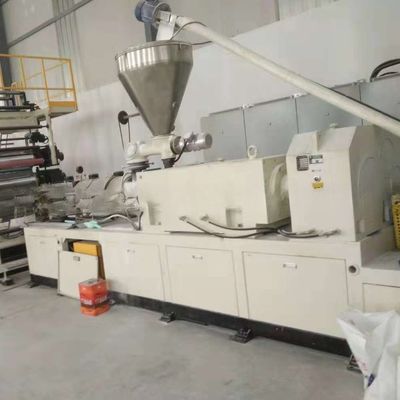 PE PP ABS PMMA Sheet Production Line With Deep Screw Pipe Channel Technology