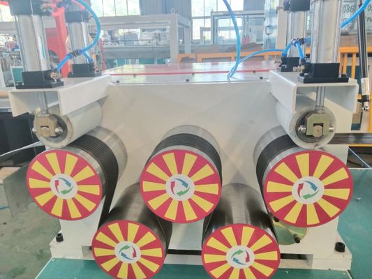 PET Fiber Geo Strap Production Line Computerized Plastic Extruders Machine