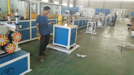 PET Fiber Geo Strap Production Line Computerized Plastic Extruders Machine