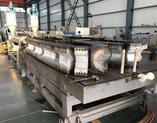 PE PP HDPE Single Wall Corrugated Pipe Production Line 150Kw Computerized