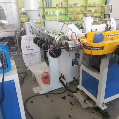 PVC Corrugated Pipe Extruder Machine Full Intermeshing Separate Type
