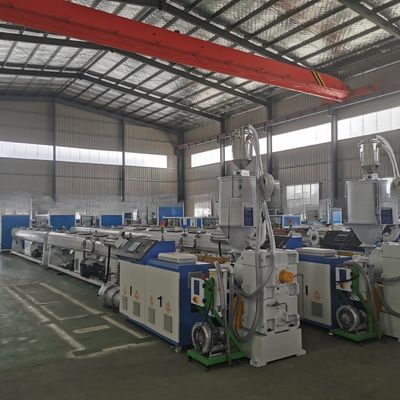 High Output HDPE PP Water Supply Pipe Extrusion Production Line 50-160 mm with Exhaust