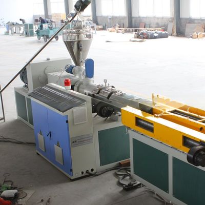 Durable PVC Single Wall Corrugated Pipe Line Produced by PE Extrusion Molding Machine