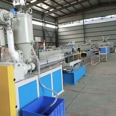 Durable PVC Single Wall Corrugated Pipe Line Produced by PE Extrusion Molding Machine
