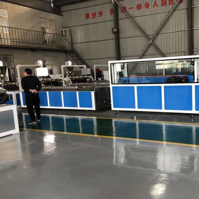 Customized UPVC Door Frame Line with Computerized and SJSZ 55/120 Twin Conical Screw Extruder