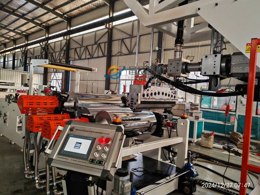 Single / Multi Board Layers pp ps thermoforming roll sheet extrusion Machine with Full Intermeshing Engagement System and ABB/Delta Inverter