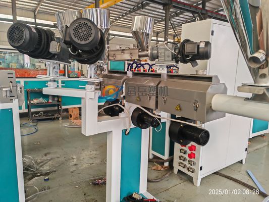 12-50 Mm PVC Fiber Reinforced Pipe Production Line / PVC Garden Hose Making Machine