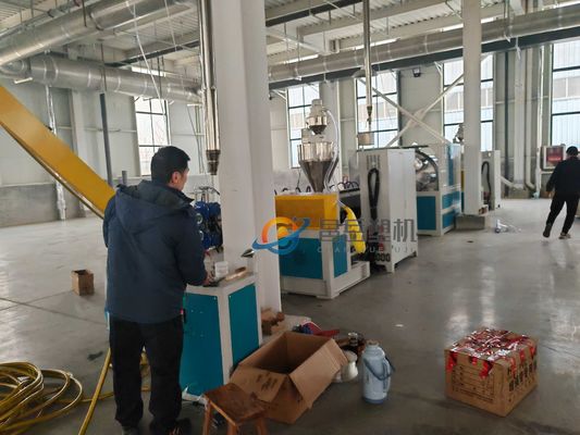 12-50 Mm PVC Fiber Reinforced Pipe Production Line / PVC Garden Hose Making Machine