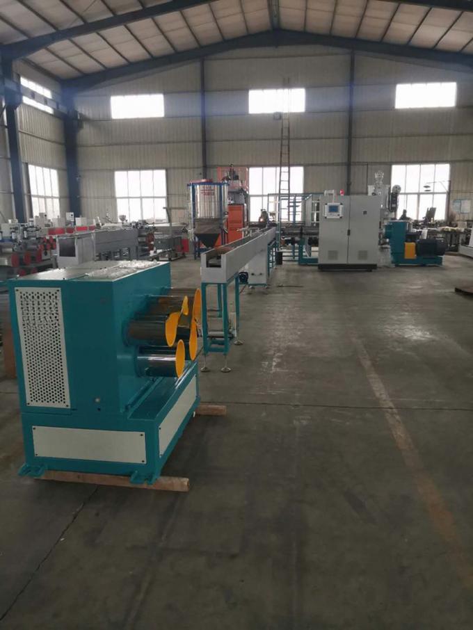 Plastic Extruder Machine / PE/PP Fiber Straping Extrusion Making Machine High Speed Geo Strap Production Line